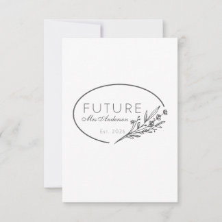 Reserve A Data Minimalista Floral Futuro Sra. Est 2026 Salvar