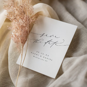Reserve A Data Minimalista Moderno Chic Script Elegante
