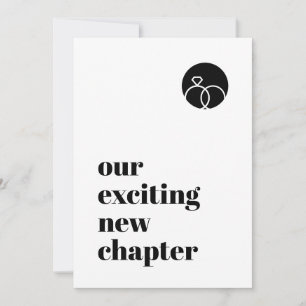 Reserve A Data Minimalista Nosso Novo Capítulo Moderno Bold Black