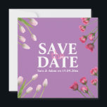 Reserve A Data Minimalista Único Moderno Salve a data<br><div class="desc">Compre este original Salve a data Card enquadrada com flores em cores pastel; torne-o seu próprio com suas próprias informações e detalhes. #savethedate</div>