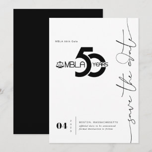 Reserve A Data Mínimo Moderno   50ª Gala Salvar a Data