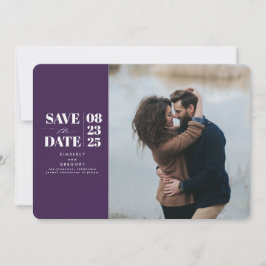 Reserve A Data Mínimo Moderno de EggPlant Purple Salve a Foto da 