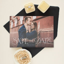 Reserve A Data Misturar a inscrição Foto moderna Salvar a Data