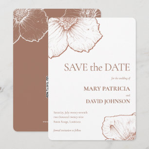 Reserve A Data Mocha Mousse 🌿 Casamento Floral Moderno Minimalis