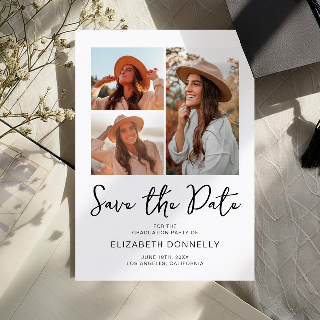 Reserve A Data Modern 3 Photo Graduation (Criador carregado)