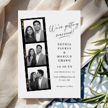 Modern Black & White Photo-booth Filmstrip Wedding