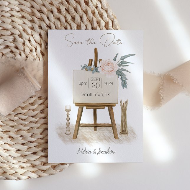 Reserve A Data Modern Boho Rosa Elegante Floral Salva A Data (Criador carregado)