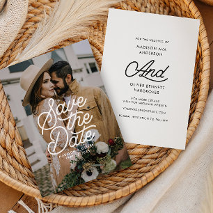 Reserve A Data Modern Bold Salva O Casamento Fotográfico De Data
