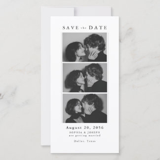 Reserve A Data Modern Editorial Photo Strip Classic Serif Wedding