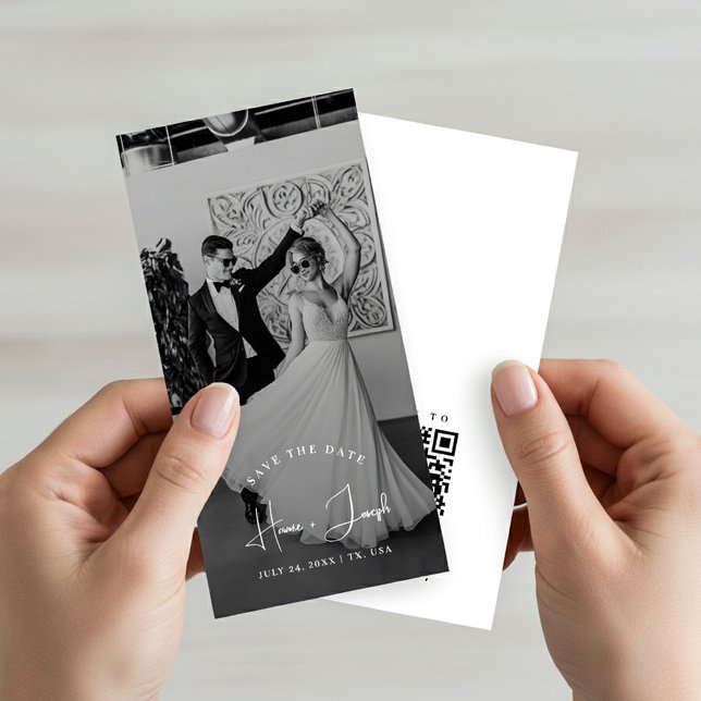 Reserve A Data Modern Elegant Names Old Money Wedding Photo (Criador carregado)