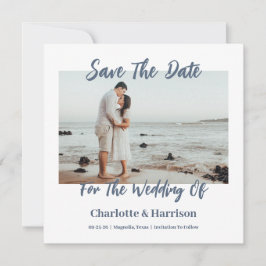 Reserve A Data Modern Elegant Script Wedding Photo