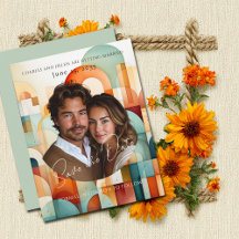 Modern Geométrico Salve a Data, Imagem de Fotograf