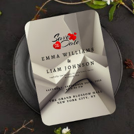 Reserve A Data Modern Geométrico Save the Date Card - Minimalista