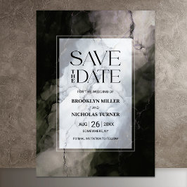 Reserve A Data Modern Marble Wedding Salvar Data