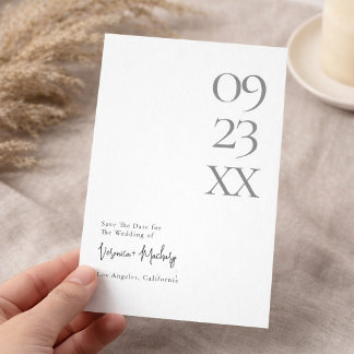 Reserve A Data Modern Minimal Typography Wedding Save the Date