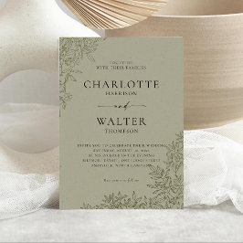 Reserve A Data Modern Minimalist Elegant Wedding Invitations