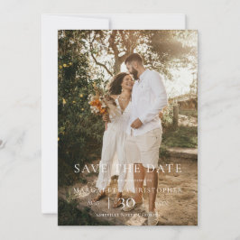 Reserve A Data Modern Minimalist Photo Wedding Save the Date