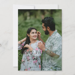 Reserve A Data Modern Minimalist Photo Wedding Save the Date