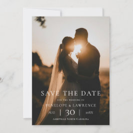 Reserve A Data Modern Minimalist Photo Wedding Save the Date