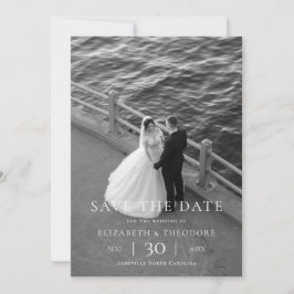 Reserve A Data Modern Minimalist Photo Wedding Save the Date