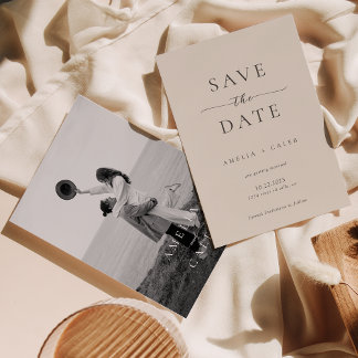 Reserve A Data Modern Minimalist Photo Wedding Save the Date