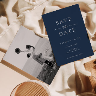 Reserve A Data Modern Minimalist Photo Wedding Save the Date