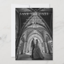 Reserve A Data Modern Minimalist Photo Wedding Save the Date