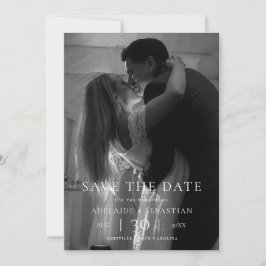 Reserve A Data Modern Minimalist Photo Wedding Save the Date