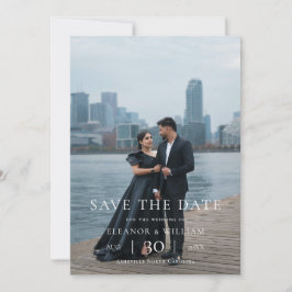 Reserve A Data Modern Minimalist Photo Wedding Save the Date