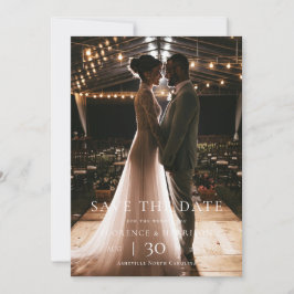 Reserve A Data Modern Minimalist Photo Wedding Save the Date