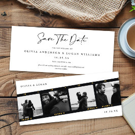 Reserve A Data Modern Multi-Photo Filmstrip Wedding Save The Date