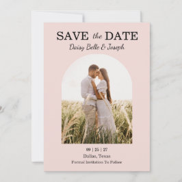 Reserve A Data Modern Pink Blush wedding