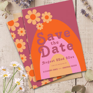 Reserve A Data Modern Retro Wedding