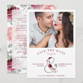Reserve A Data Modern Romantic Classic Floral Pink Shades Photo