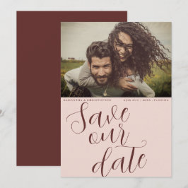 Reserve A Data Modern Terracotta Salve Nosso Casamento De Data