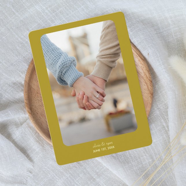Reserve A Data Modern Wedding | SALVAR A DATA | Amarelo escuro (Criador carregado)