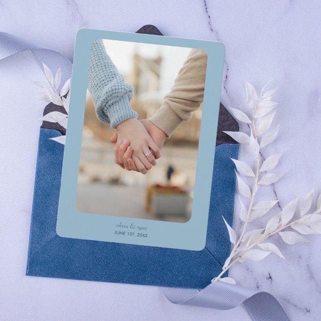 Reserve A Data Modern Wedding | SALVAR A DATA | Azul (Criador carregado)