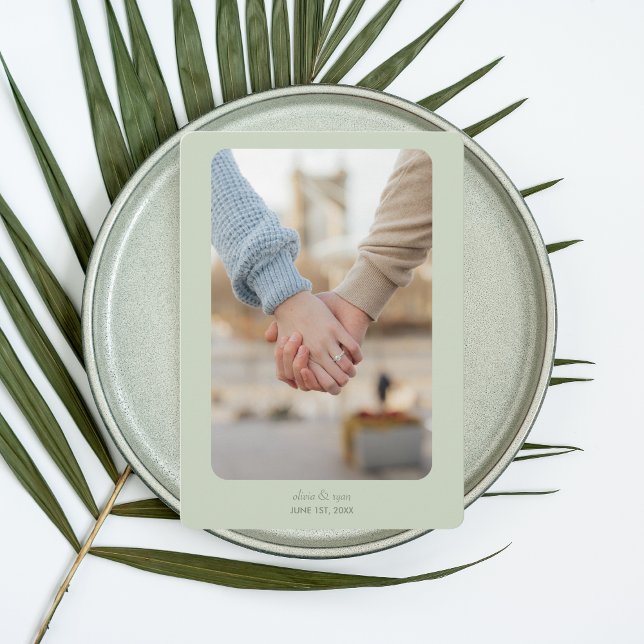 Reserve A Data Modern Wedding | SALVAR A DATA | Sage leve (Criador carregado)