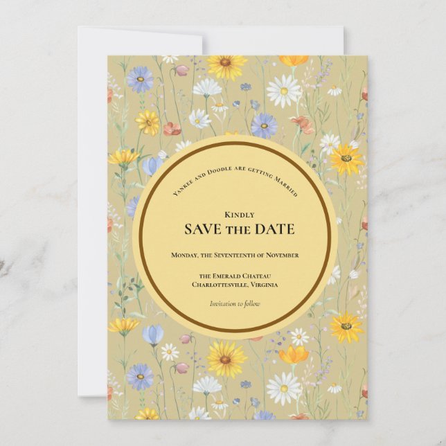 Reserve A Data Modern wildflowers spring wedding (Frente)