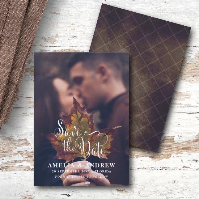 Reserve A Data Moderno Casamento de Foto Save the Date (Criador carregado)