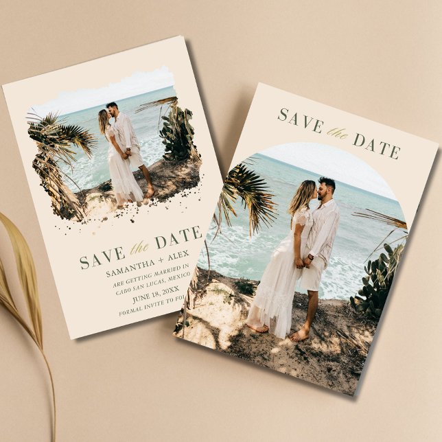 Reserve A Data Moderno de Fotografia Simples e Minimalista Elegan (Elegant Minimalist Simple Photo Modern Save the Date)