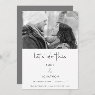 Reserve A Data Moderno Deixa Fazer Esta Foto Preto Branco Salvar 