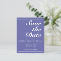 Moderno Minimalista Periwinkle & White Salve a Dat