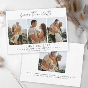 Reserve A Data Moderno Mínimo 4 Foto para Salvar a Data