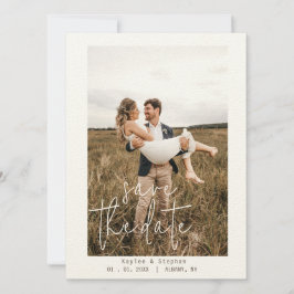 Reserve A Data Moderno Save the Date - Design Minimalista de Foto