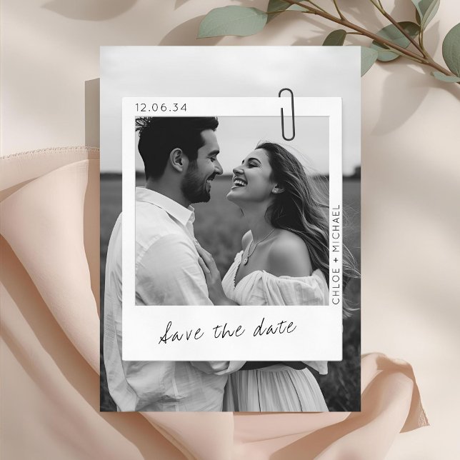 Reserve A Data Moldura de Foto Casual & Chic Casamento  (Criador carregado)