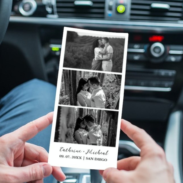 Reserve A Data Moldura de tira de cabine de fotos de casamento pr (Criador carregado)