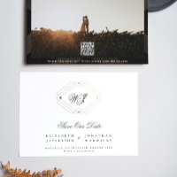 monograma clássico de deco dourado preto e branco