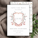 Reserve A Data Monograma de flor selvagem rosa elegante Crest Aqu<br><div class="desc">Coleção de aquarelas de Pastel Wildflower- é uma elegante aquarela Ilustração de flores silvestres delicadas, cor-de-rosa, com um toque mínimo moderno. Perfeito para seu casamento floral moderno e festas. É muito fácil personalizar, com seus detalhes pessoais. Se você precisar de outro produto ou personalização correspondente, por gentileza, envie uma mensagem...</div>