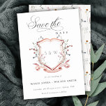 Reserve A Data Monograma de flor selvagem rosa elegante Crest Aqu<br><div class="desc">Coleção de aquarelas de Pastel Wildflower- é uma elegante aquarela Ilustração de flores silvestres delicadas, cor-de-rosa, com um toque mínimo moderno. Perfeito para seu casamento floral moderno e festas. É muito fácil personalizar, com seus detalhes pessoais. Se você precisar de outro produto ou personalização correspondente, por gentileza, envie uma mensagem...</div>